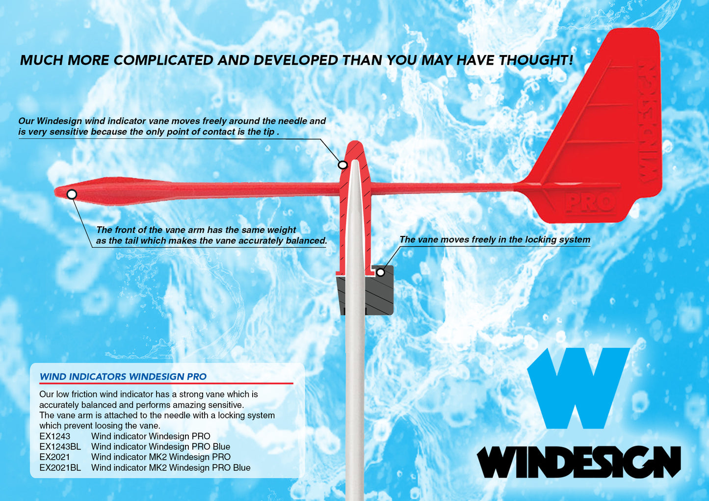 Red Pro Pfeilwindfahne, 5 mm Stab, Windesign Sailing