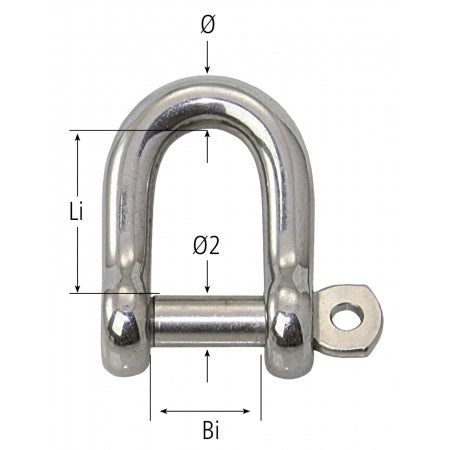 4mm secure bow shackle