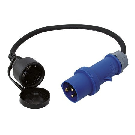 Adaptateur CEE vers prise Schuko avec protection IP44