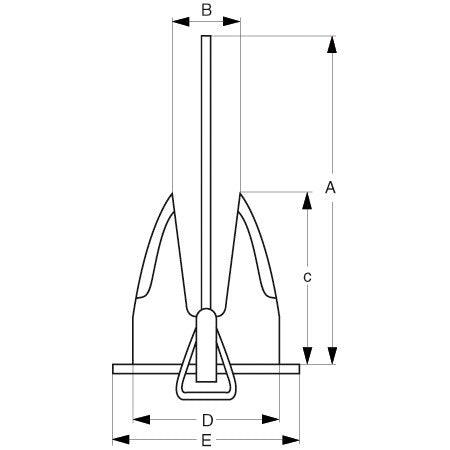 Ancre acier galvanisé FOB THP anchor