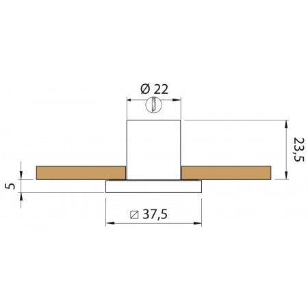 Dimensions de l'Applique LED Quick Gwenda encastrable IP65 1L/2L