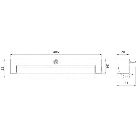 Dimensions du Applique LED Quick Syria Velvet poli encastrable