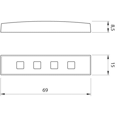 Dimensions de l'Éclairage LED Quick Tab CPA3 IP68 daylight