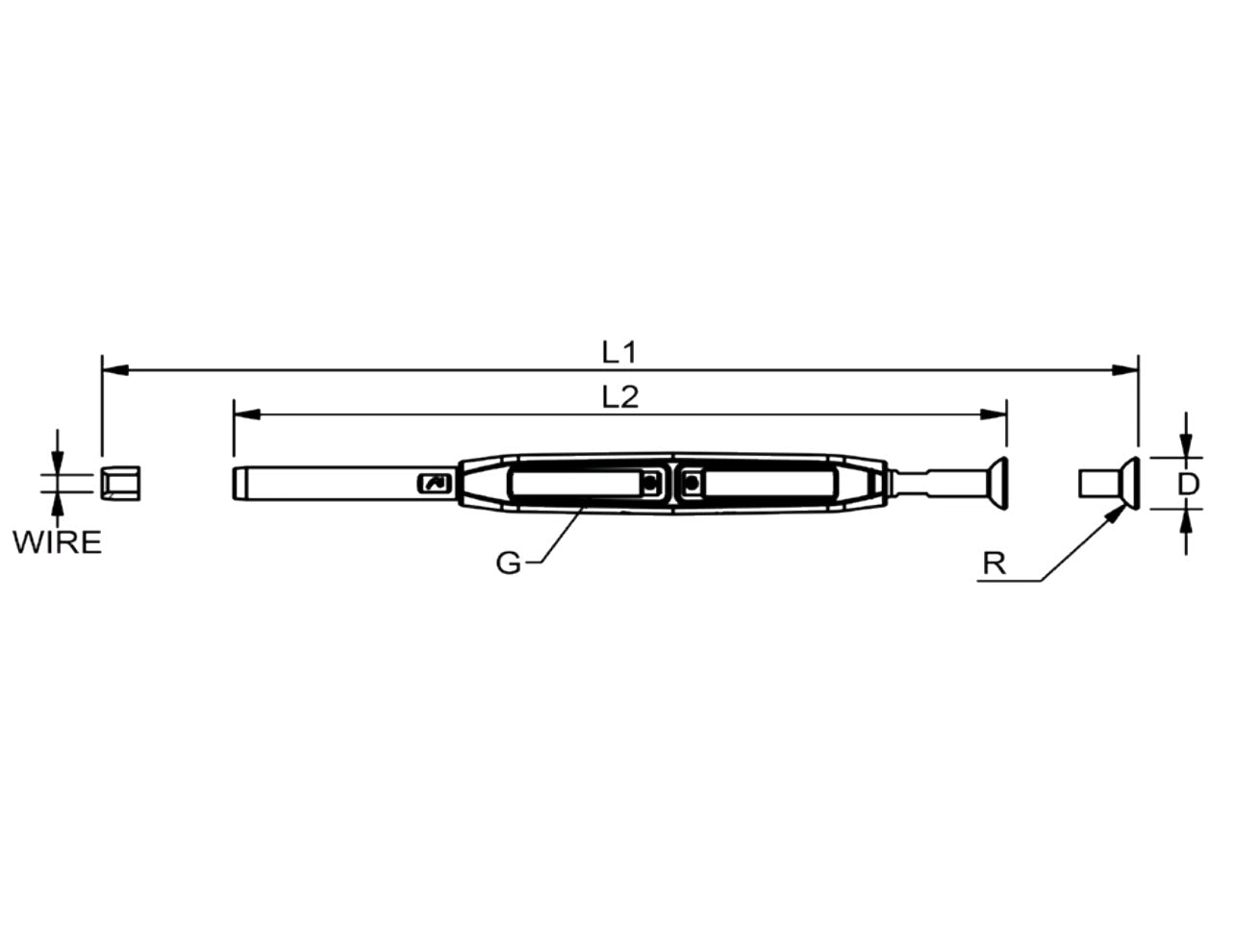 Ridoir à boule / Terminal UNF Blue Wave 5"8