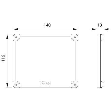 Dimensions du spot LED Quick Action blanc haute luminosité