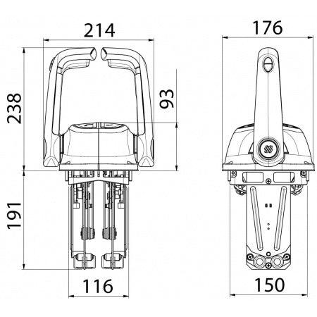 Manette Boitier de commande Ultraflex B501B double moteur hors bord bateau cruiser voilier pas cher