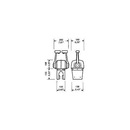 Manette Boitier de commande Utraflex Modèle B74, B79 pas cher moteur hors bord bateau yacht cruiser