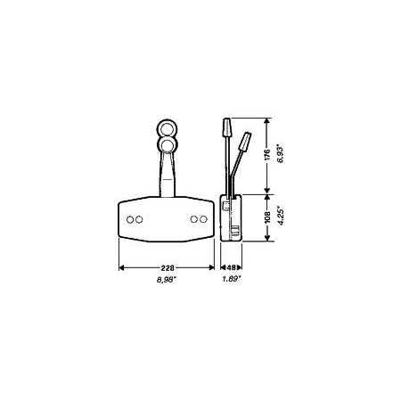 Manette boitier de commande montage lateral Ultraflex B47 B49 pas cher
