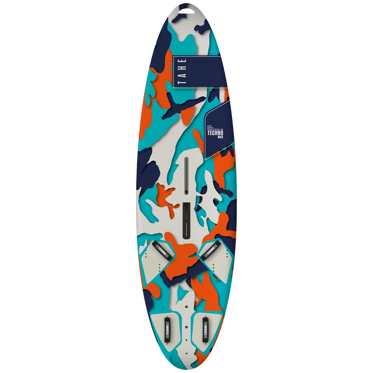 Planche à voile TECHNO MAX 185D orange bleu.