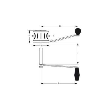 Dimensions du Winch classique Andersen type 91 inox 1 vitesse