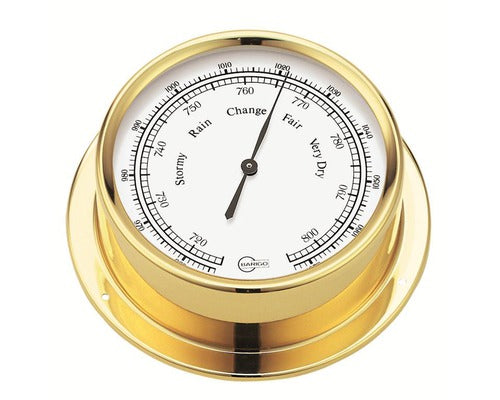 Baromètre Barigo Yacht Series – Laiton massif, diamètre 100 mm, design intemporel et précision professionnelle.