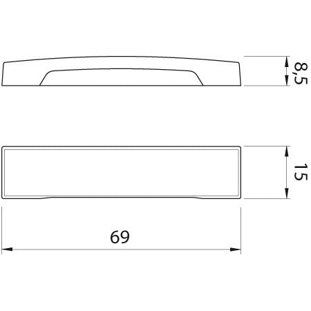 Dimensions de l'Éclairage LED Quick Tab CPA1 IP68 rouge