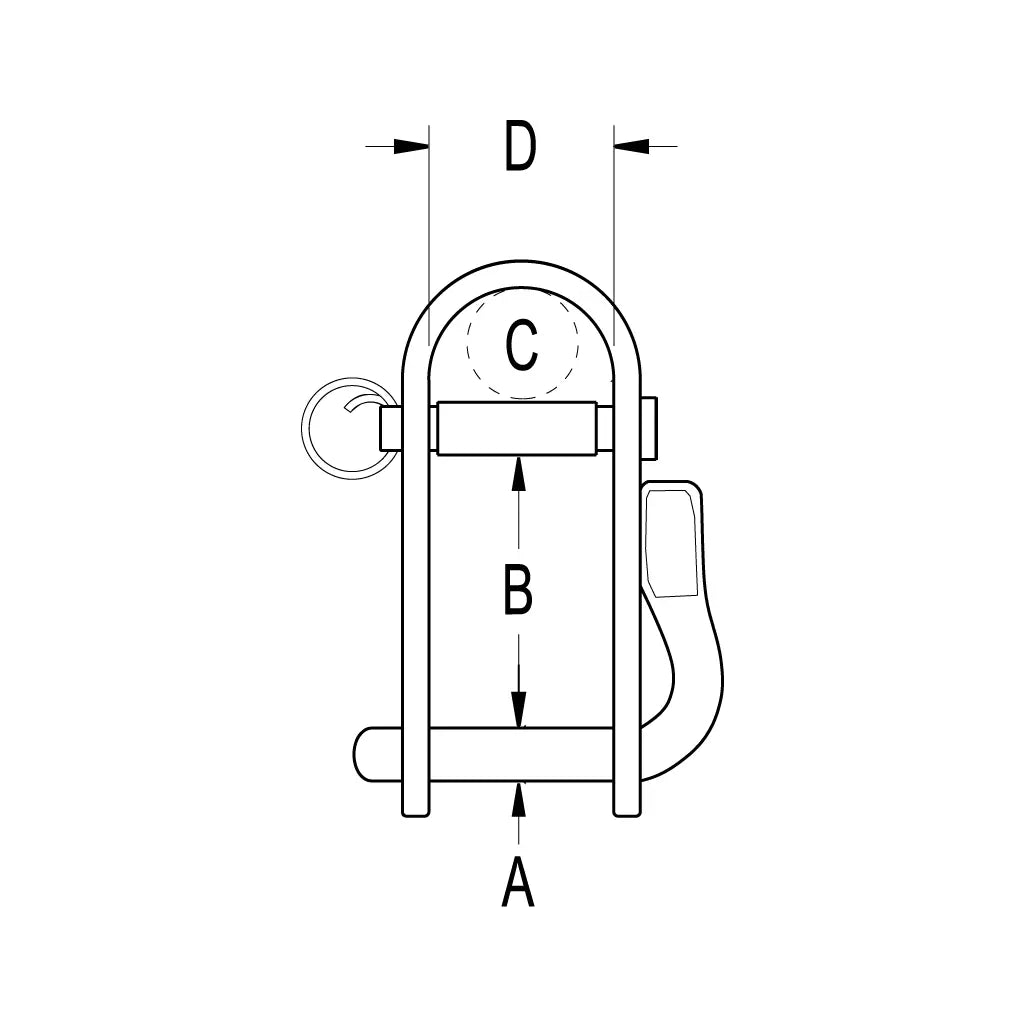 Manille rapide à barrette 5mm Laser ILCA