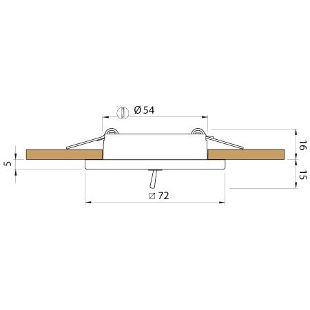 Dimensions du Spot LED Quick Bryan CS encastrable poli