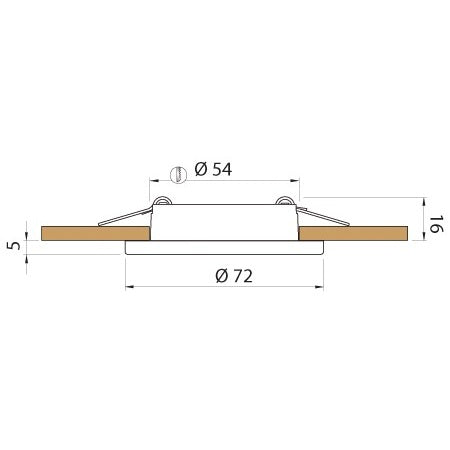 Dimensions du Spot LED Quick Marine Lightning Club Ted CT tactile