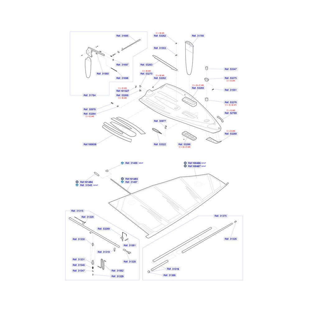 Open Skiff dériveur moderne voile enfants Pro Emotion