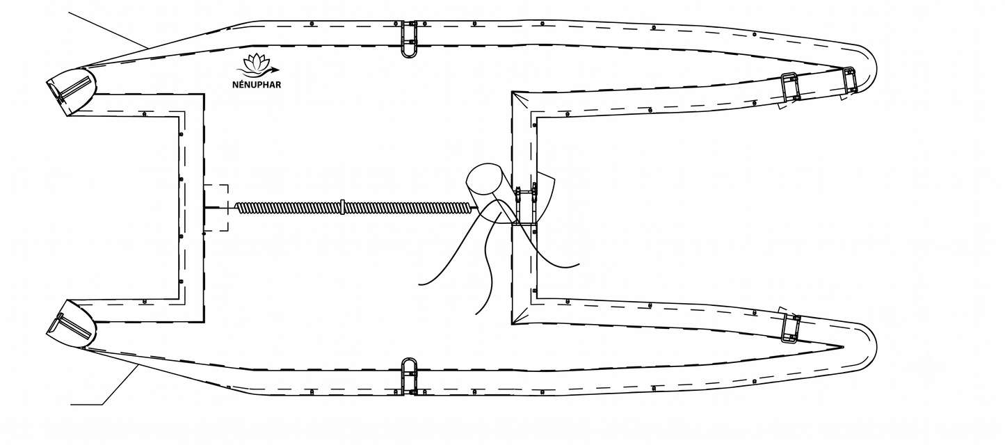 Taud complet Hobie Cat 18 Nénuphar en Ripstop 270g/m². Légèreté, étanchéité et protection anti-déchirure au parking. UGS 30238.