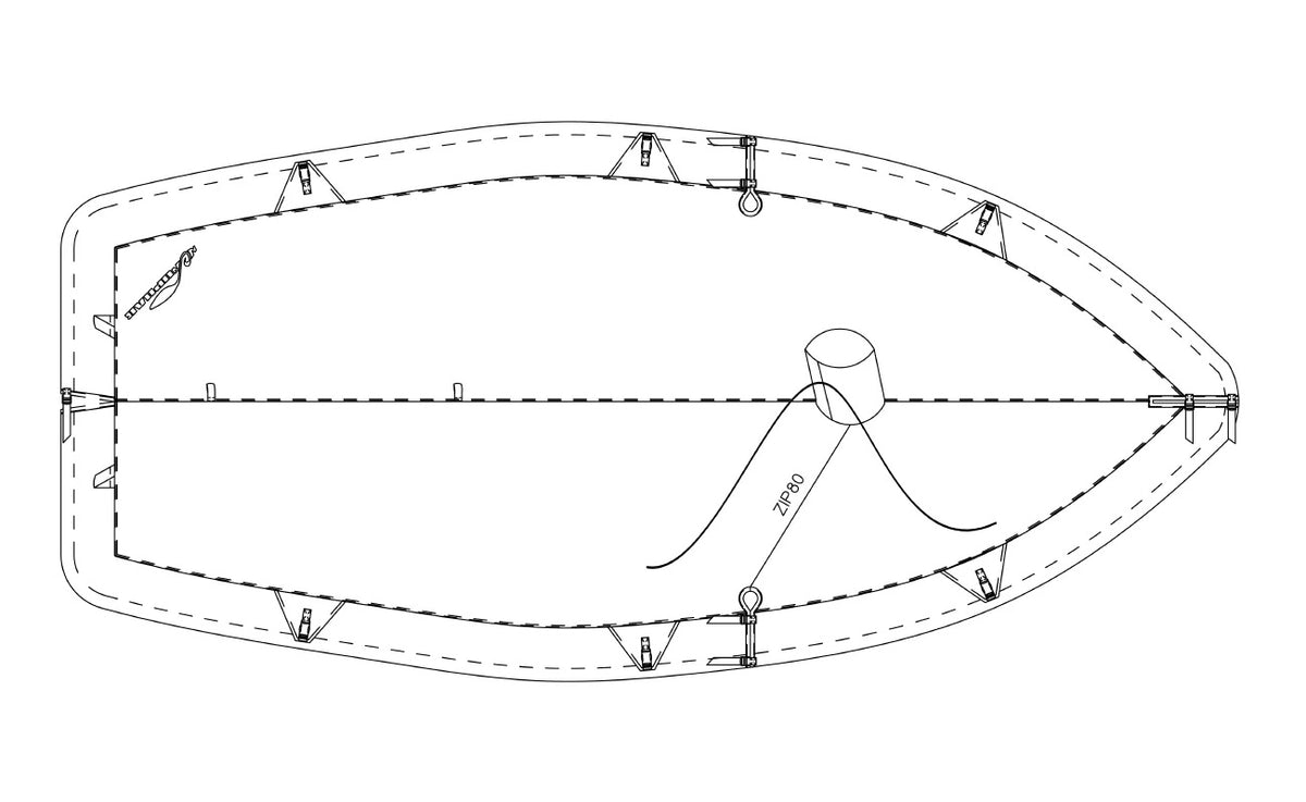 TAUD dériveur ZEF DESSUS POLY/COTON 430 GRS/M2
