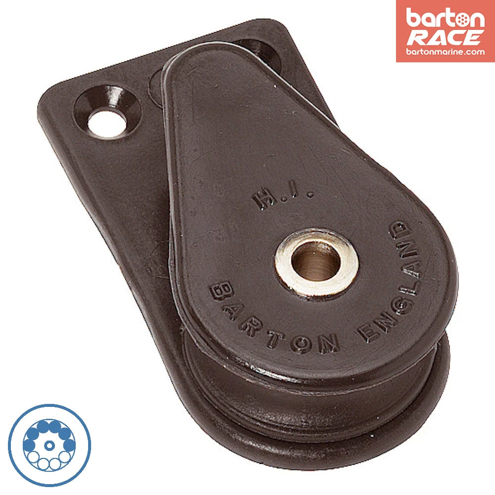 Poulie simple Barton 30 mm légère à roulement à billes.