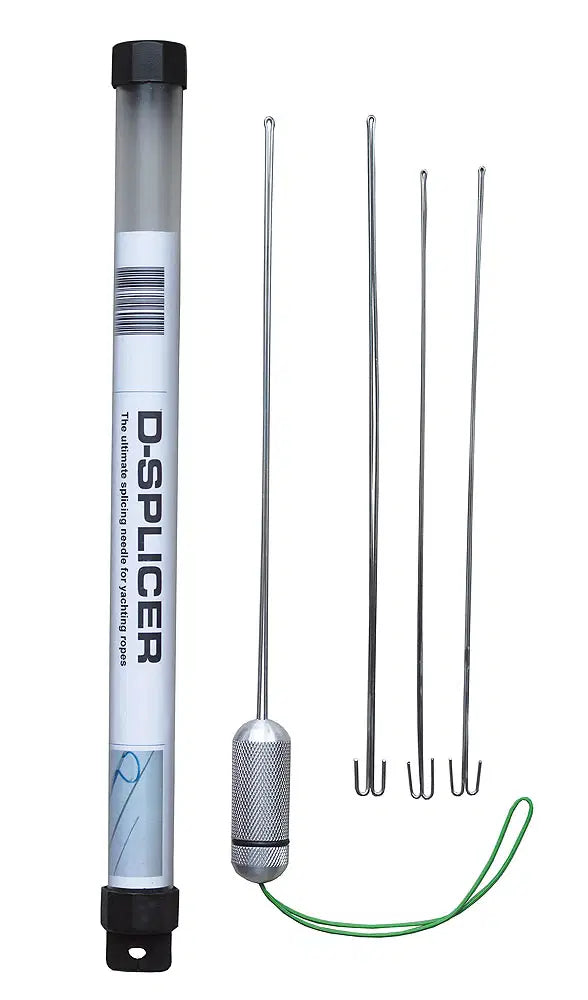 Kit de 4 aiguilles à long chas. Le D-SPLICER est composé d’aiguilles pour réaliser facilement des épissures pour les cordages fin (<4mm).