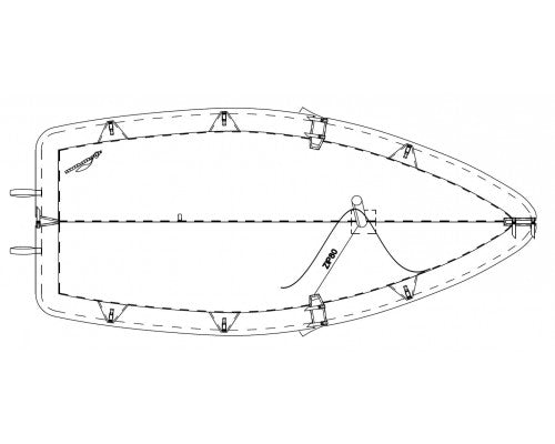 Taud supérieur RS Feva PVC 520 gris