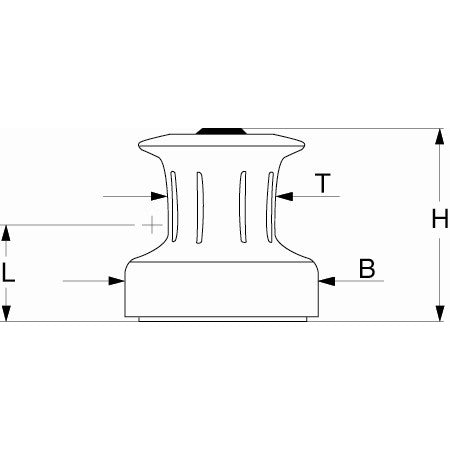 Dimensions Winch ANDERSEN standard inox petit yacht