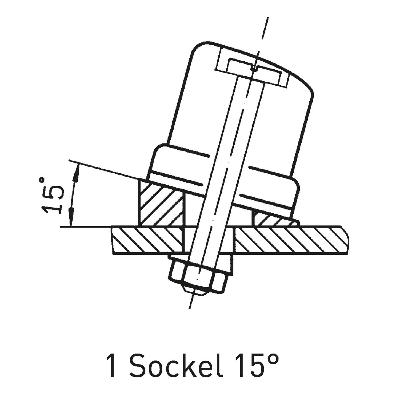15°-Unterstützung für 3–16 mm Unterlegkeil