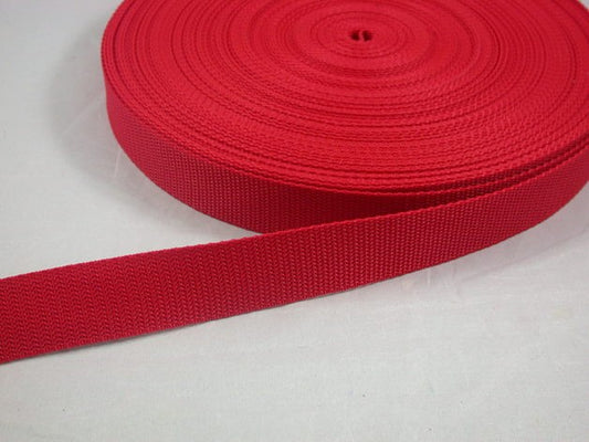 50 mm rotes Abseilband als Meterware