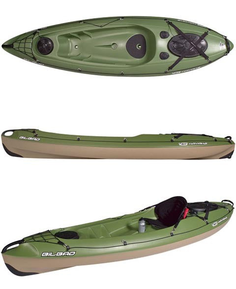 Green BILBAOfishing sit-on-top kayak