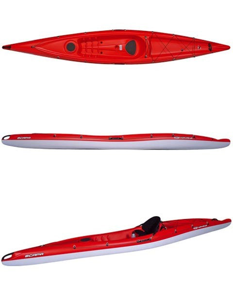 Orange SCAPA sit-on-top kayak