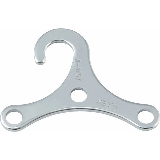 Outrigger pole topping hook