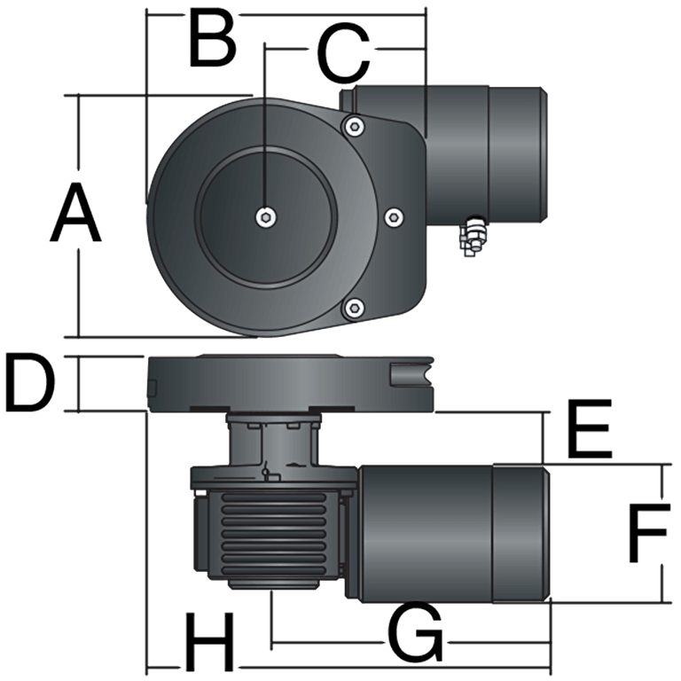 HARKEN Poulie motorisée 500A 12V FW500EA12H