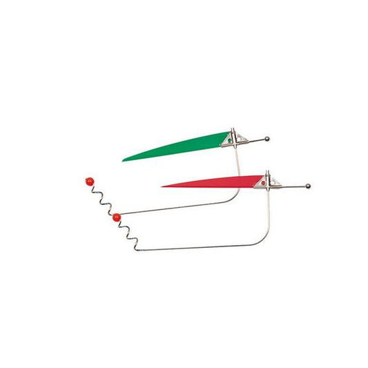 Wind vane for guy wire red and green