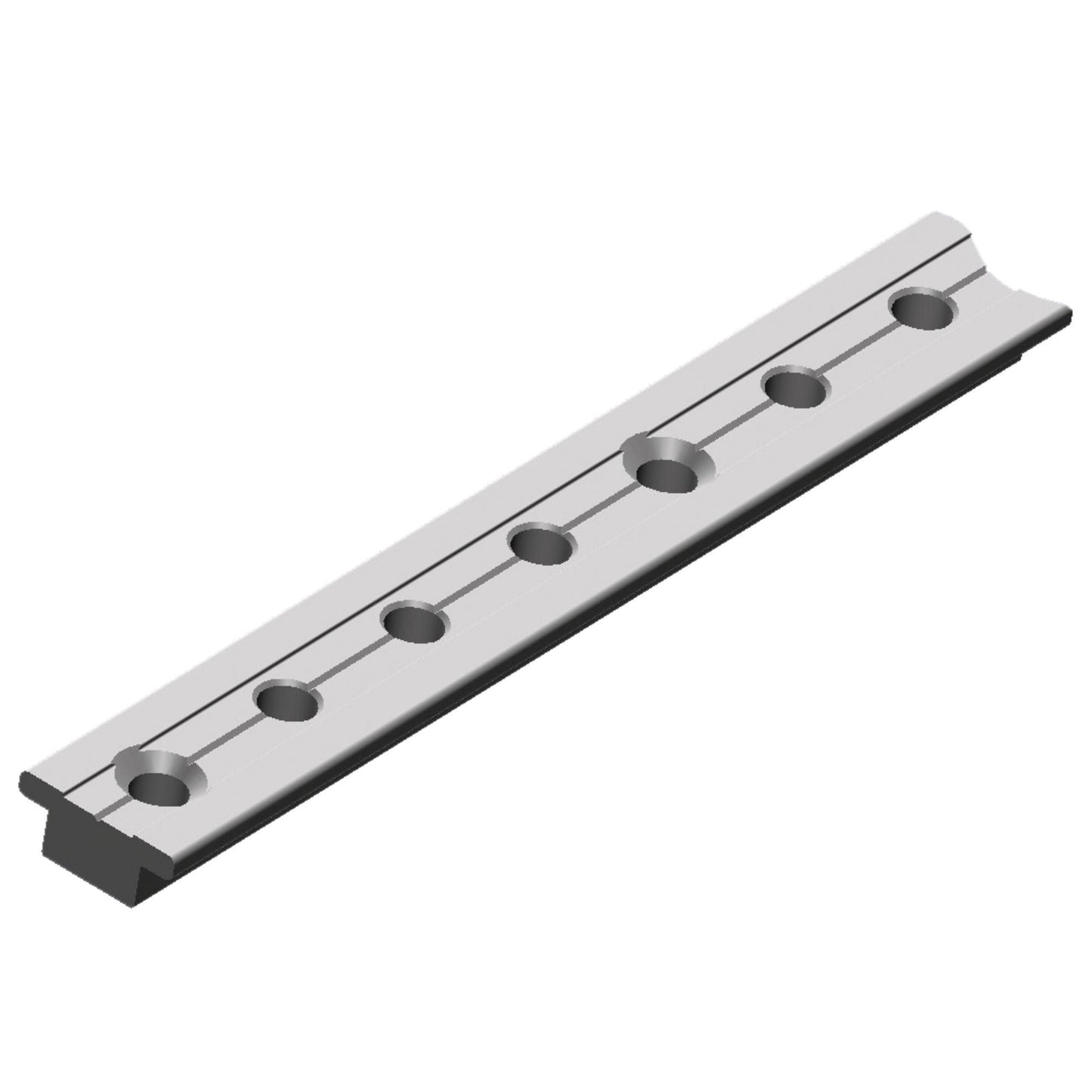 Rail d'écoute en aluminium durci.