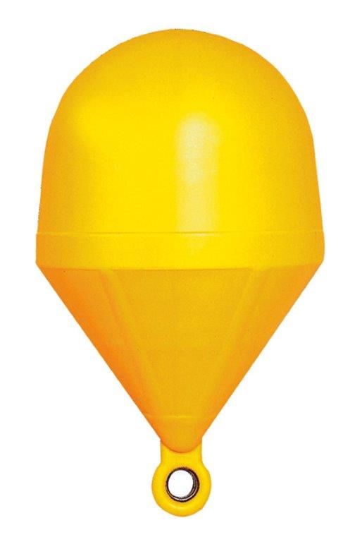 Yellow spherical beacon buoy