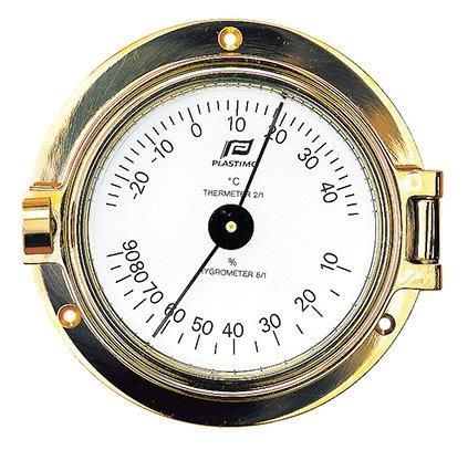 Plastimo 3-inch copper thermometer / hygrometer 