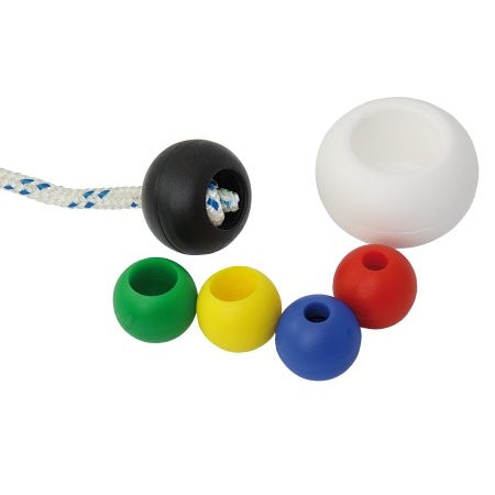 Ball stopper for 4mm rope White - Black - Red
