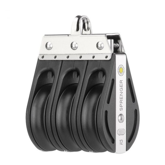 Triple rope pulley max.12mm 
