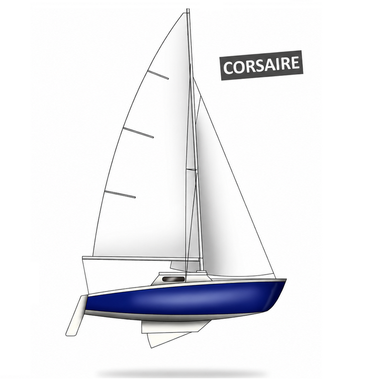 Collection de pièces pour dériveur corsaire, tangon de spi, tube de tangon, embout pour tangon, chiffre de voile digital. Meilleurs prix et livraison rapide.