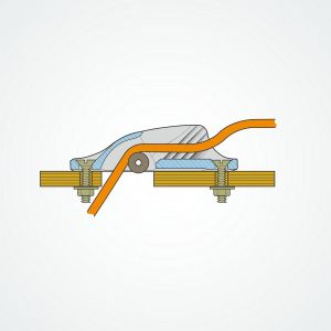 Coinceurs avec réa bas, pour une utilisation à travers le pont ou le mat.