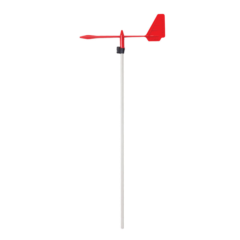 Girouette flèche Pro rouge, tige 5mm, Windesign Sailing