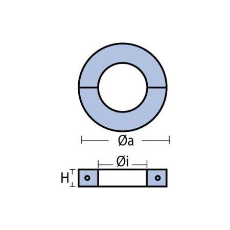 Anode d'arbre court Type A ZINC