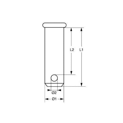 Axe percé Hobie Ludic latte ridoir inox.
