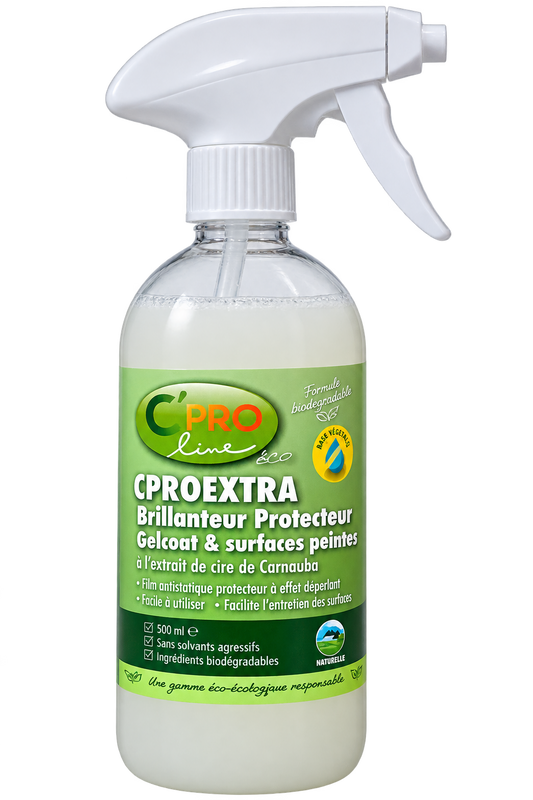 Brillanteur protecteur écologique gelcoat peintures spray 500ml carnauba