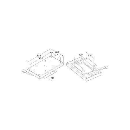 Embase siège Pilote avec glissière réglable