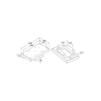 Embase siège Pilote avec glissière réglable