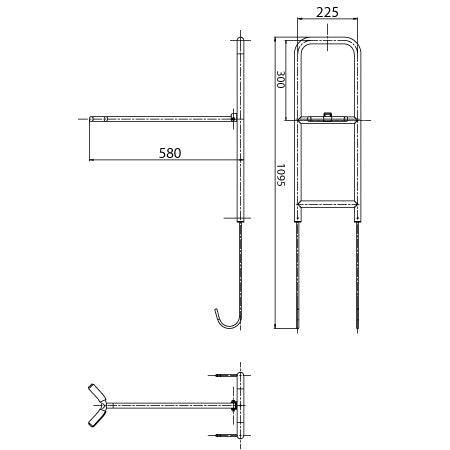 Echelles d'embarquement en arc en acier inoxydable AISI 316
