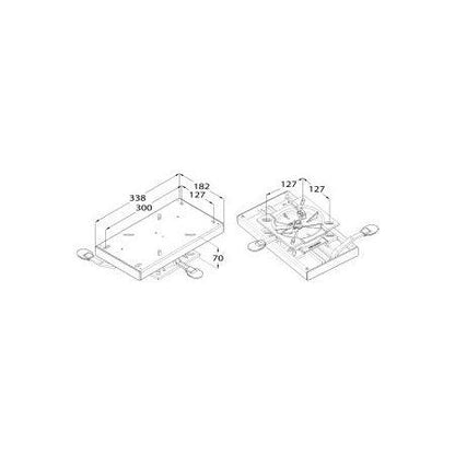 Embase siège Pilote pivotante avec glissière réglable