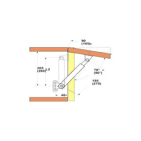 Compas ouverture inox pour trappe panneau bateau finition satinée
