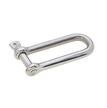 Manille droite longue forgée inox Viadana 28.04 axe 5 mm charge rupture 1150 kg.